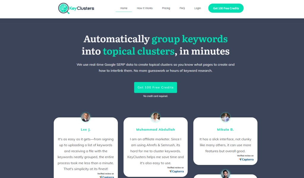 Key Clusters Homepage