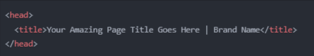 Title tag HTML code.