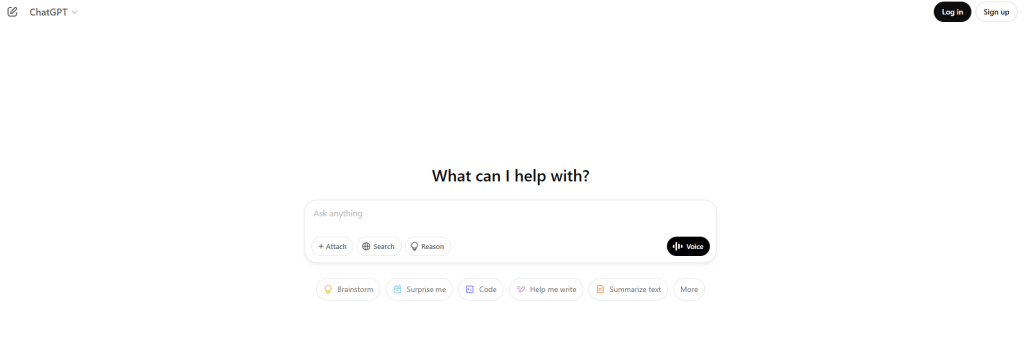 A screenshot of ChatGPT chat window, 